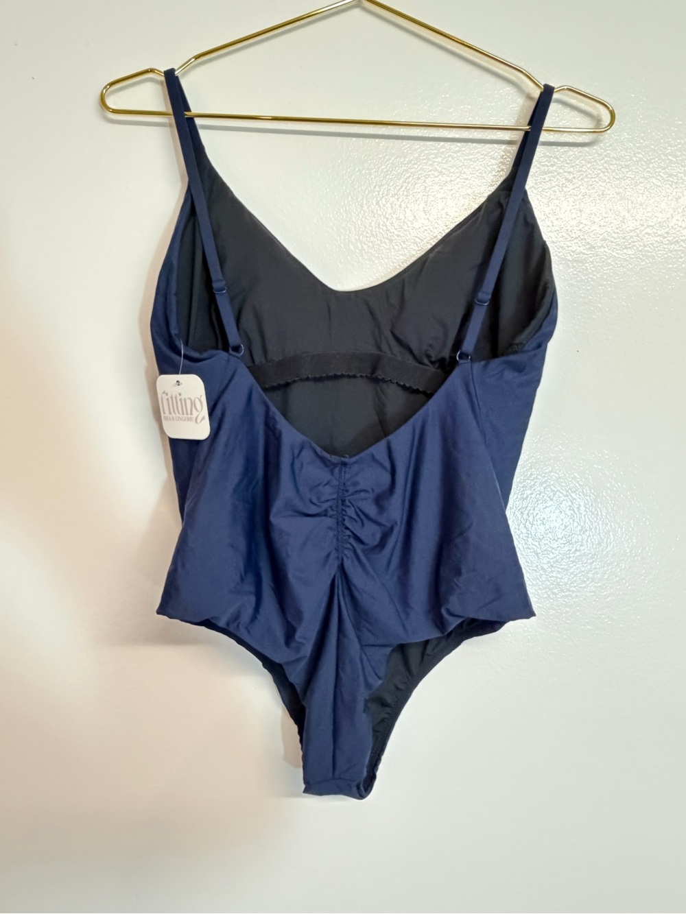 Navy One-Piece Swimsuit with Ruched Butt